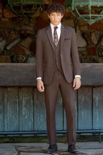 Larr Brio Style #Metro Suit Chocolate #6 frontface vertical thumbnail