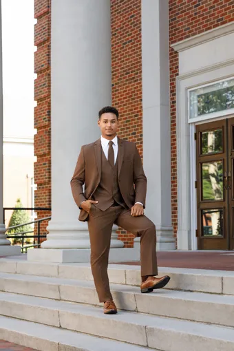 Larr Brio Style #Metro Suit Cocoa #0 default frontface vertical thumbnail