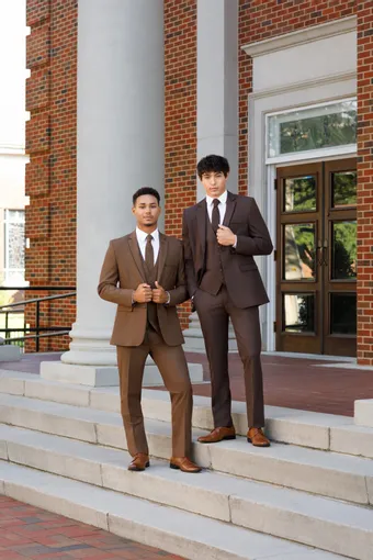 Larr Brio Style #Metro Suit Cocoa #3 frontface vertical thumbnail