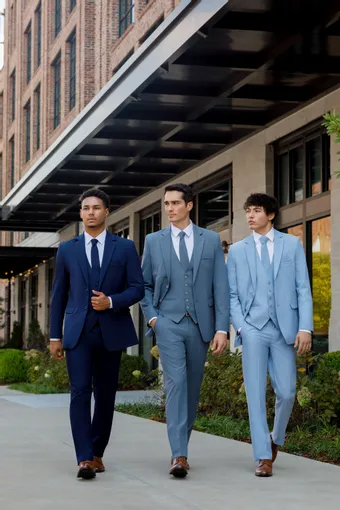 Larr Brio Style #Metro Suit Cornflower #5 frontface vertical thumbnail