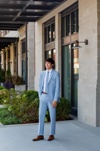 Larr Brio Style #Metro Suit Cornflower #4 frontface vertical thumbnail