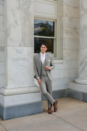 Larr Brio Style #Metro Suit Greystone #0 default frontface vertical thumbnail