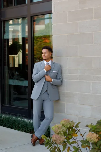 Larr Brio Style #Metro Suit Greystone #3 frontface vertical thumbnail