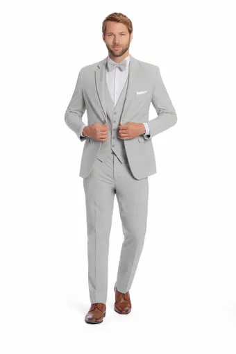 Larr Brio Style #Metro Suit Light Grey #0 default frontface vertical thumbnail