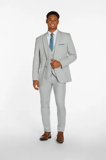 Larr Brio Style #Metro Suit Light Grey #4 frontface vertical thumbnail