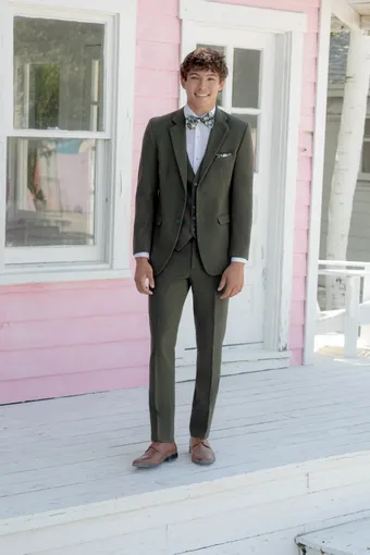 Larr Brio Style #Metro Suit OD Green #2 frontface vertical thumbnail