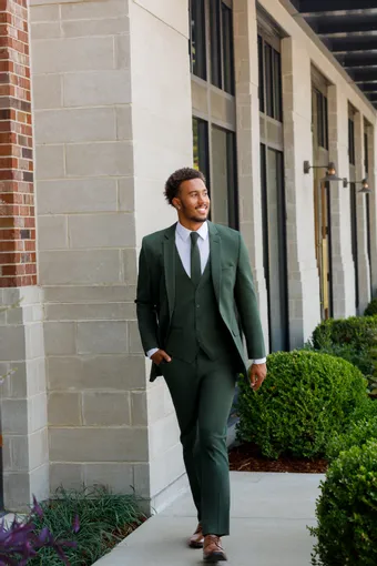 Larr Brio Style #Metro Suit OD Green #4 frontface vertical thumbnail