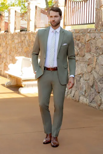 Larr Brio Style #Metro Suit Sage #1 frontface vertical thumbnail