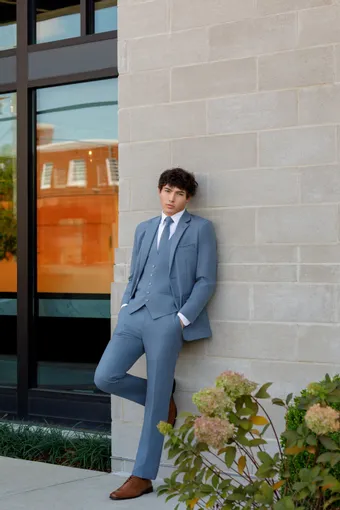 Larr Brio Style #Metro Suit Slate Blue #0 default frontface vertical thumbnail