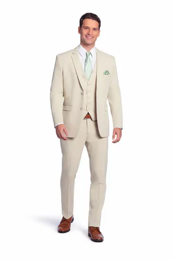Larr Brio Style #Metro Suit Tan #2 frontface vertical thumbnail