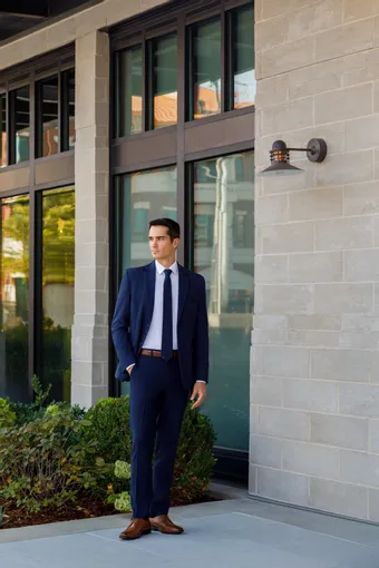 Larr Brio Style #Metro Suit True Navy #0 default frontface vertical thumbnail