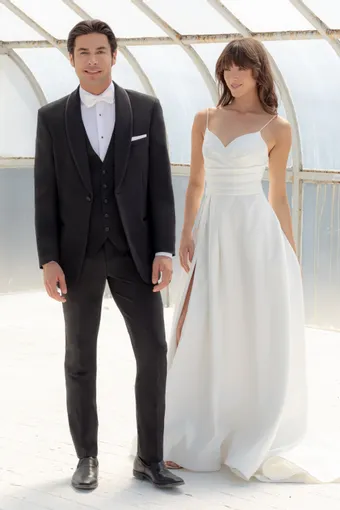 Larr Brio Style #Metro Tux Anthony Black Shawl #0 default frontface vertical thumbnail