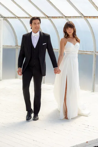 Larr Brio Style #Metro Tux Anthony Black Shawl #1 frontface vertical thumbnail