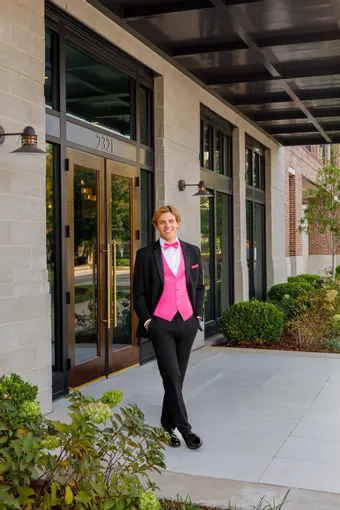 Larr Brio Style #Metro Tux Basic Black Notch #2 frontface vertical thumbnail