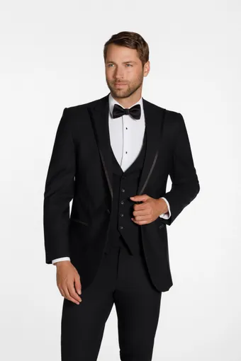 Larr Brio Style #Metro Tux Colin Black Peak #4 frontface vertical cropped thumbnail