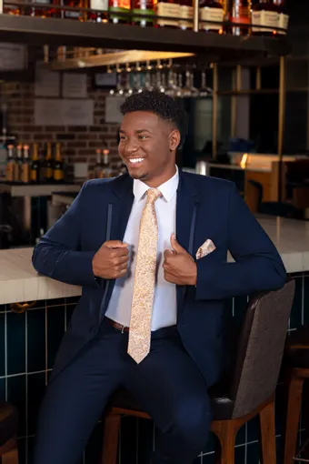 Larr Brio Style #Metro Tux Simon True Navy Notch #3 frontface vertical cropped thumbnail