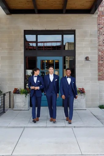 Larr Brio Style #Metro Tux Simon True Navy Notch #1 frontface vertical thumbnail