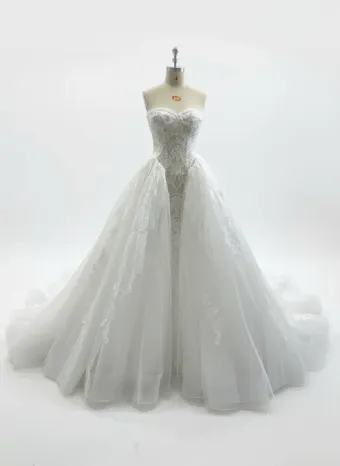 Starr Bridal Elida Overskirt #0 default frontface vertical thumbnail