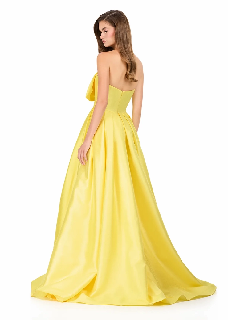 Ashley Lauren Style #11609 Strapless Mikado Ball Gown with Oversized Bow #1 default backface vertical picture