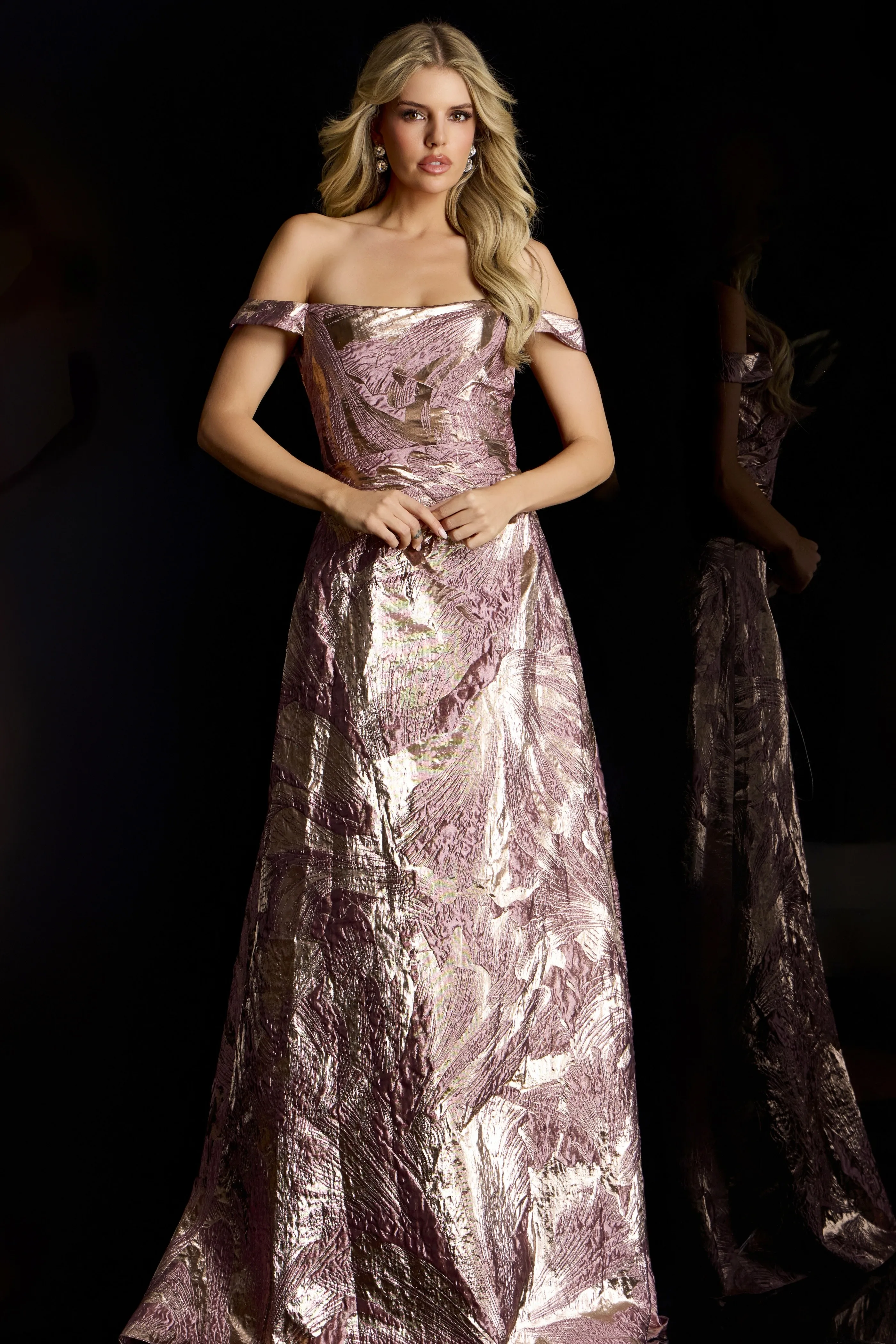 light pink dress with flowers Destene Floral Maxi Dress