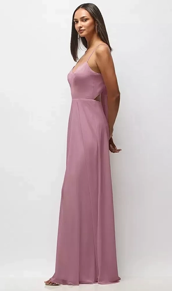 After Six 1548 Tie-Back Cutout Maxi Dress with Front Slit #1 vertical thumbnail