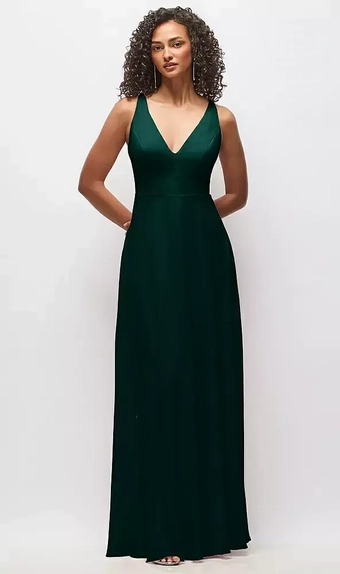 After Six 1549 Deep V-Neck Chiffon Maxi Dress #0 vertical thumbnail