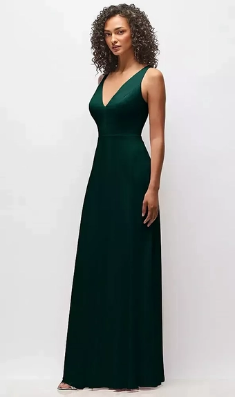 After Six 1549 Deep V-Neck Chiffon Maxi Dress #1 vertical thumbnail