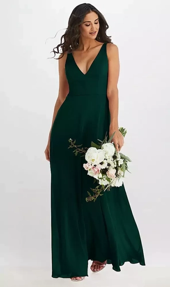 After Six 1549 Deep V-Neck Chiffon Maxi Dress #2 vertical thumbnail