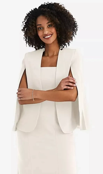 After Six J525 Open-Front Split Sleeve Cape Jacket #1 vertical thumbnail