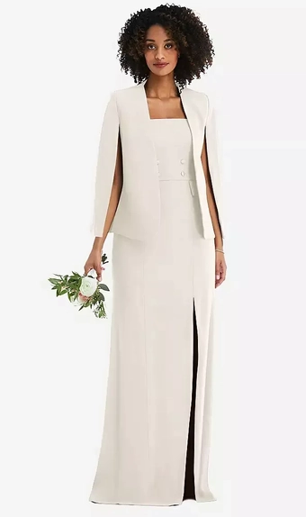 After Six J525 Open-Front Split Sleeve Cape Jacket #2 vertical thumbnail