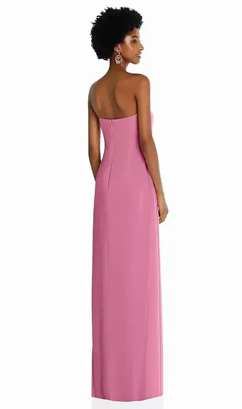 Dessy Collection 3109 Draped Chiffon Grecian Column Gown with Convertible Straps #4 default backface vertical thumbnail