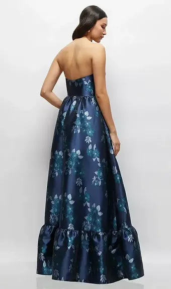 Dessy Collection 3152BRD   Elegant Strapless A-Line Gown with Slit and Pockets #4 default backface vertical thumbnail