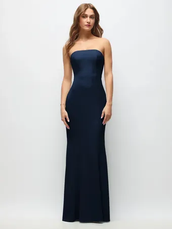 Thread TH144 Elegant Strapless Crepe Fit-and-Flare Gown #0 default frontface vertical thumbnail