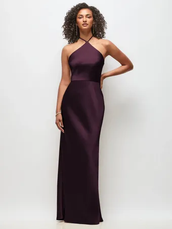 Thread TH149 Flowing Charmeuse Tie-Halter A-line Dress #0 default frontface vertical thumbnail