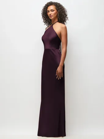 Thread TH149 Flowing Charmeuse Tie-Halter A-line Dress #1 frontface vertical thumbnail