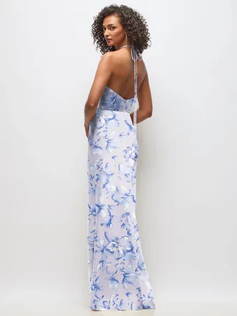 Thread TH149FP Flowy Floral Halter Charmeuse Gown #2 default backface vertical thumbnail