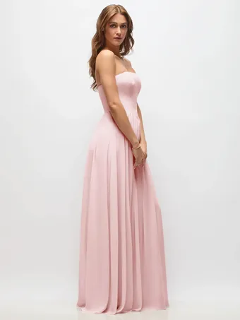 Thread TH151 Elegant Shirred Chiffon Strapless Basque Gown #1 frontface vertical thumbnail