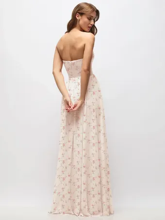 Thread TH151FP Luxe Floral Strapless Basque Waist Gown #2 default backface vertical thumbnail