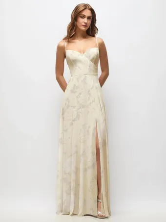 Thread TH152FP Lux Floral Chiffon Wrap Slit Gown #0 default frontface vertical thumbnail