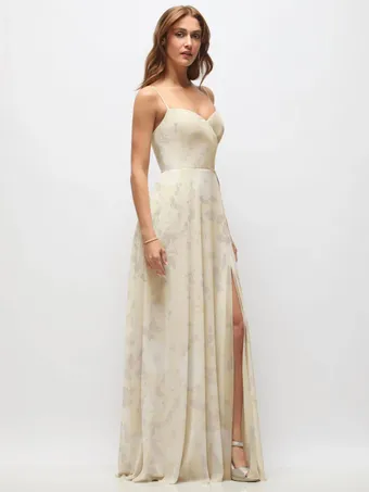 Thread TH152FP Lux Floral Chiffon Wrap Slit Gown #1 frontface vertical thumbnail