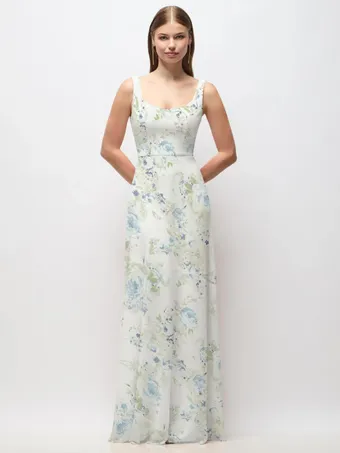 Thread TH154FP Lux Chiffon Floral Scoop Neck Maxi #0 default frontface vertical thumbnail