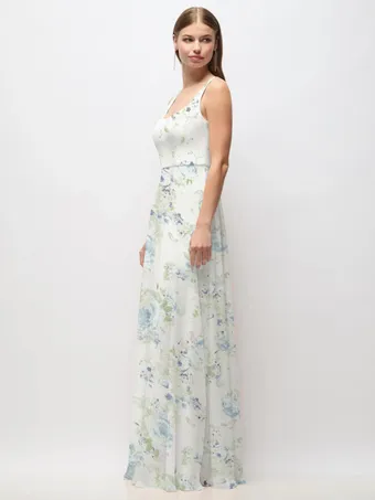 Thread TH154FP Lux Chiffon Floral Scoop Neck Maxi #1 frontface vertical thumbnail