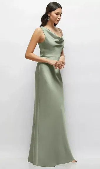 Thread TH130 Elegant Charmeuse Asymmetrical Cowl Maxi #1 frontface vertical thumbnail