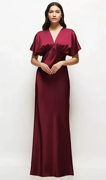 Thread TH131 Effortlessly Chic Stretch Charmeuse Bias Maxi #2 frontface vertical thumbnail