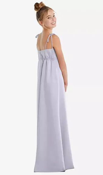 Dessy Collection JR555  Tie Shoulder Empire Waist Junior Bridesmaid Dress #2 default backface vertical thumbnail