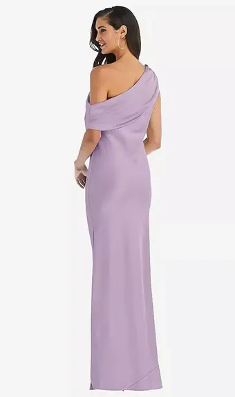 Social Bridesmaids by Dessy 8210 Draped One-Shoulder Convertible Maxi Slip Dress #3 default backface vertical thumbnail