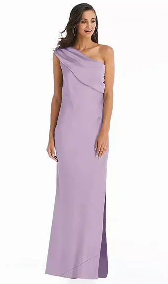Social Bridesmaids by Dessy 8210 Draped One-Shoulder Convertible Maxi Slip Dress #0 default frontface vertical thumbnail