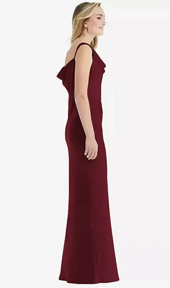 Social Bridesmaids by Dessy 8211 Asymmetrical One-Shoulder Cowl Maxi Slip Dress #2 default backface vertical thumbnail