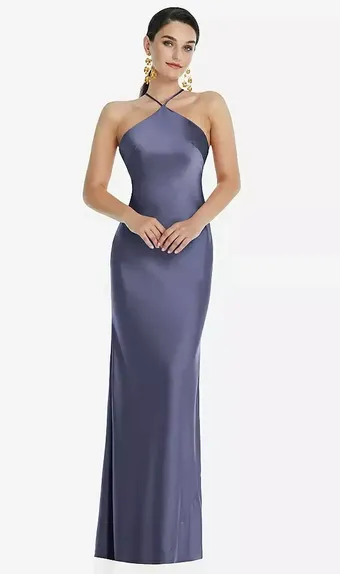 Lovely LB041 Diamond Halter Bias Maxi Slip Dress with Convertible Straps #0 default frontface vertical thumbnail