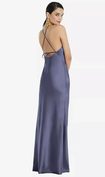 Lovely LB041 Diamond Halter Bias Maxi Slip Dress with Convertible Straps #2 default backface vertical thumbnail